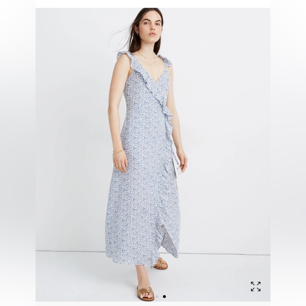 Madewell Ruffle Wrap Maxi Dress